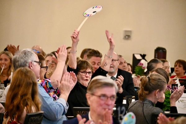 Bidding for art gets exciting during the live auction